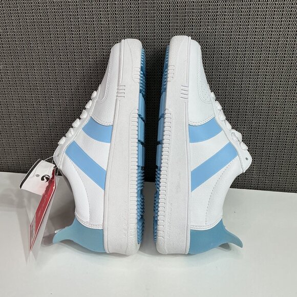Redvanly Women's Size 9.5 White & Blue Vegan Leather Sneakers - Picture 6 of 7